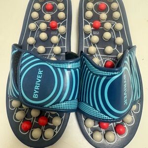 Men's Navy Blue Massage Slide Sandals